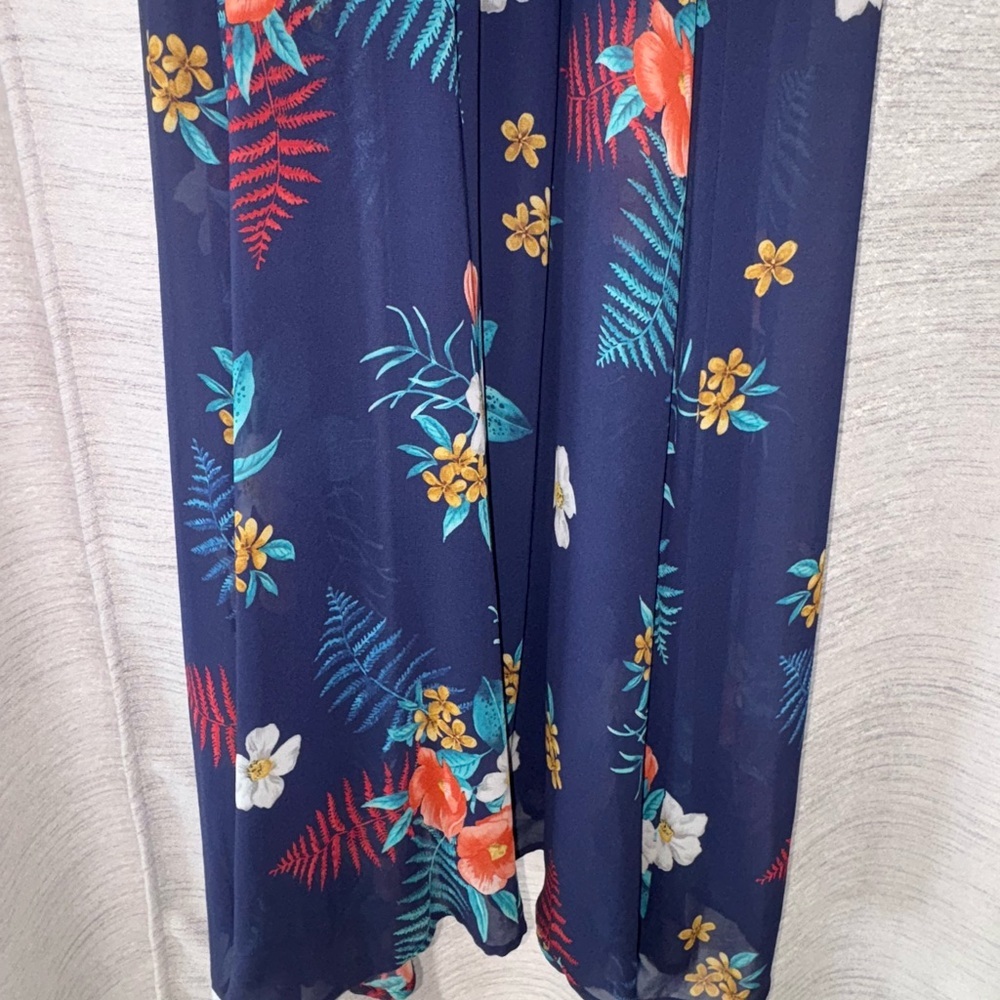 Express Floral Maxi Dress - Navy and Multicolor - Picture 5 of 9